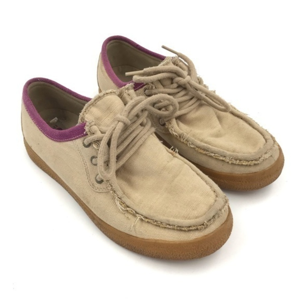 Ipath Cats Tan with Pink/Purple Trim Lace Up Skate Shoes Mens size 10.5